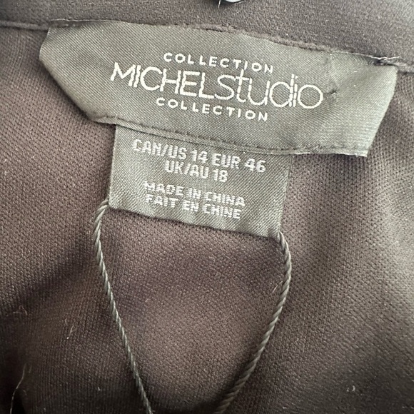 Michel Studio NWT midi striped dress sleeveless SZ 14 - Picture 5 of 5